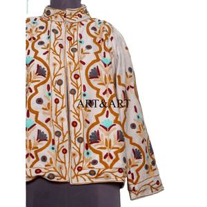 Chaqueta de Mujer Unisex de Alta Calidad, Nuevo Diseño, Terciopelo Suzani Bordado, Ecológico, 100% Algodón, Estilo Boho Hippie Indio - Product Image 3