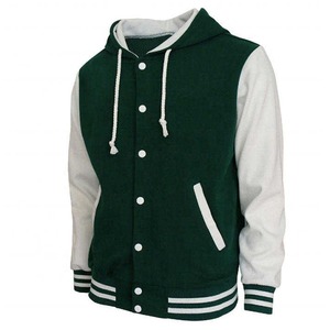Direct Factory Men's Vintage Varsity College <b>Jacket</b> Breathable Canvas Stand Hood Customized <b>Patch</b> Winter Baseball Bomber Design - Product Image 3
