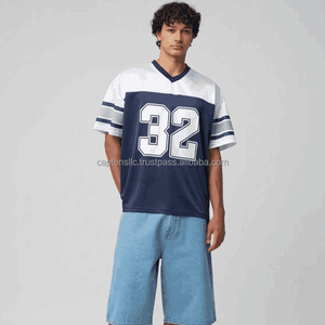 Camiseta Deportiva de Malla de Algodón con Cuello Redondo, Ajuste Holgado, Transpirable, Ideal para el Verano - Product Image 3