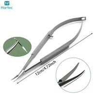 Tijeras de Acero Inoxidable Curvas y Afiladas para Cutículas, 11.5 cm, Micro Precisión, Punta Fina, Calidad Premium