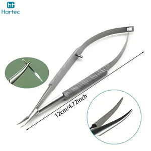 New Trendy Curved Sharp Stainless Steel Cuticle Spring Scissors 11.5 Cm Micro Precision Fine Point Premium Quality <b>Handheld</b> - Product Image 4
