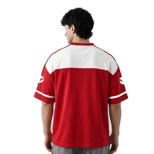 Men Oversize Baseball Jersey <b>Drop</b> Shoulder Baseball Jerseys V-Neck Sublimation Men Mesh Baseball Jersey Quick Dry Football Mesh - Product Image 2