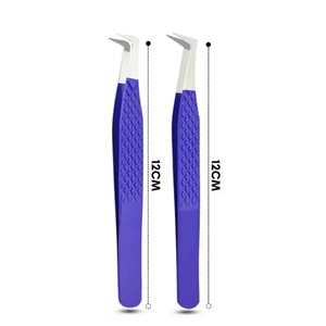 Pinces à cils courbées en acier inoxydable, vente en gros pour extensions de cils, outil professionnel pour extensions de cils 1010 - Product Image 3