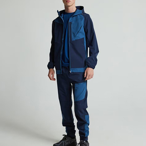 Active Wear Custom Design Hooded Full Zipper Half Sleeve <b>Soft</b> <b>Shell</b> Polyester Windbreaker Waterproof <b>Jacket</b> Casual Solid for - Product Image 1