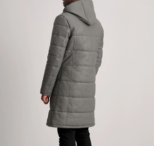 Veste en cuir décontractée unisexe, polyester/coton, imperméable, coupe-vent, long manteau, design simple, printemps, automne, hiver, grande taille - Product Image 5