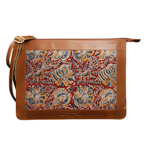 Housse pour ordinateur portable en cuir véritable, motif imprimé, avec logo personnalisé, sac de voyage d'affaires - Product Image 1