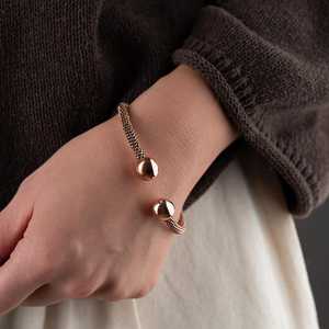 <b>Copper</b> Bracelet Mesh Cuff Open <b>Bangle</b> Adjustable Bracelet Artisan Jewelry Handmade Jewelry Modern Bracelet Contemporary Fashion - Product Image 3