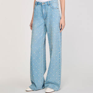 Jeans de Mezclilla Desgastados para Mujer, Estilo Urbano con Logotipo Personalizado, Fabricación OEM, Todas las Temporadas - Product Image 3