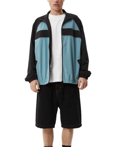 Custom Summer Windbreaker Quick Dry Waterproof Outdoor Sportswear Nylon Windbreaker Jacket Color <b>Block</b> Zipper Crinkle Jacket - Product Image 2