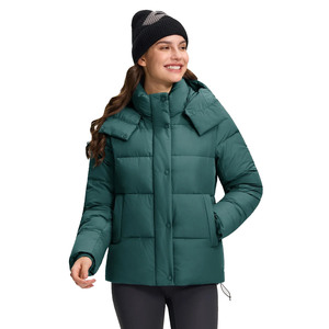 Custom quilted puffer jacket Women's padded <b>winter</b> jacket <b>Thick</b> puffer jacket with fur hood Plus size <b>winter</b> <b>coat</b> - Product Image 2