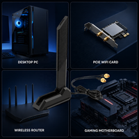Antenne externe WiFi 7 tri-bande 2,4 GHz 5 GHz 6 GHz, double connecteur, base magnétique, pliable à 180 degrés pour routeur, carte PCIe