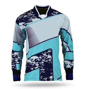 Camiseta de Fútbol para Hombre, Negra y Gris con Patrón Geométrico, Manga Larga, Transpirable, de Poliéster, Corte Regular, para Todas las Temporadas - Product Image 2