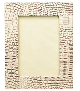 Cadre photo rectangulaire en aluminium élégant et moderne, motif cuir, taille personnalisée, haute qualité, pour la maison et le bureau, retour en métal - Product Image 4