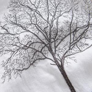 Nueva camiseta blanca con bordado de árbol para hombre, camiseta minimalista con gráfico de naturaleza, camiseta de manga corta de algodón transpirable para verano, ropa de calle - Product Image 4