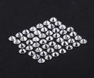 แหวนเพชรทรงกลมเจียระไนแบบบริลเลียนท์ 2.5 มม. สี D ขาว ผลิตในห้องปฏิบัติการ พร้อมวงแหวนเจาะด้วยเลเซอร์ [6 ชิ้น] - Product Image 6