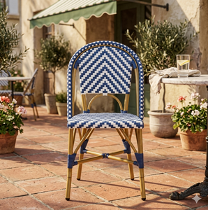 Solo Bistro Silla de comedor tejido con ratán PE - Product Image 5