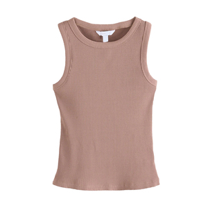 Camisetas de tirantes acanaladas de diseño personalizado, estilo casual, para gimnasio, transpirables, ajustadas, estilo urbano, para mujer, para adultos. - Product Image 1
