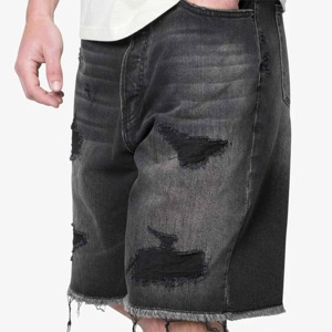 Shorts en jean décontractés pour hommes, coupe droite, coton, multi-poches, confortables, prix abordable - Product Image 5