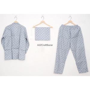 Conjunto de Pijamas para Mujer Hechos a Mano 100% Algodón para Todas las Temporadas, con Cintura Elástica, Mangas Largas, Estampado Floral, Suaves y Transpirables - Product Image 4