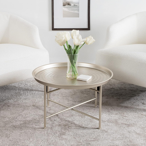 Mesa de Centro Contemporánea para Sala de Estar, Mesa Decorativa para el Hogar, Apartamento u Oficina, con Base Resistente - Product Image 5