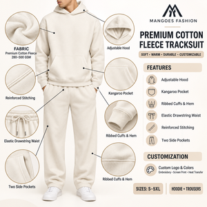 Conjunto Deportivo con Capucha para Hombre MANGOES FASHION, Manga Larga, Color Sólido, Ropa Casual, Logotipo Estampado en la Parte Delantera, Material de Algodón Transpirable - Product Image 6