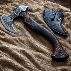 Custom Handmade Industrial DIY <b>Axe</b> Head Carbon Steel Blade Wood <b>Handle</b> 18in Overall Length 3Lb Weight Survival - Product Image 1