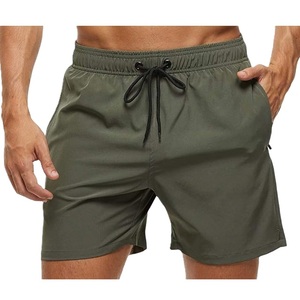 Shorts de bain pour hommes en polyester tissé avec bordure contrastante, imprimé AOP, élastique en nylon, séchage rapide, décontracté, fournisseur du Bangladesh - Product Image 3