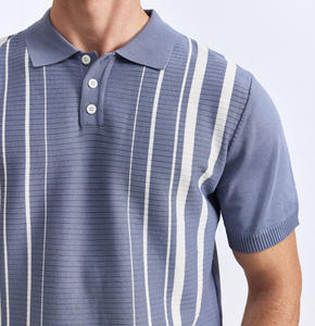 T-shirts décontractés pour hommes de haute qualité en tissu gaufré, séchage rapide, coton, impression de logo personnalisé, couleurs unies, vente en gros - Product Image 2