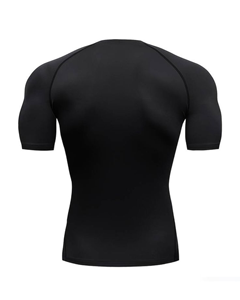 T-shirt de compression pour homme, séchage rapide, respirant, course à pied, basketball, entraînement, manches courtes, logo personnalisé, OEM, ODM - Product Image 5