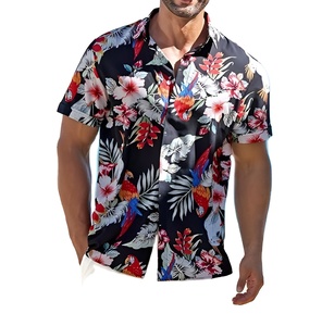 เสื้อเชิ้ตฮาวายแขนสั้นลายดอกไม้สำหรับผู้ชาย คอปกโปโล ระบายอากาศได้ดี สวมใส่สบาย เหมาะสำหรับวันหยุดพักผ่อนริมชายหาดในฤดูร้อน - Product Image 6