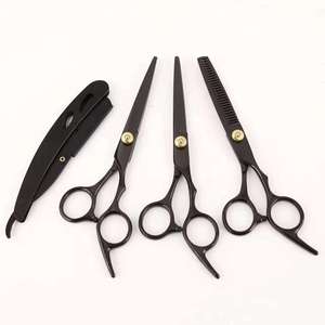 Ensemble professionnel de ciseaux de coiffure et d'éclaircissage en acier inoxydable 4Cr13, 28 dents, durable, manche court, pour droitiers, pour la beauté - Product Image 2