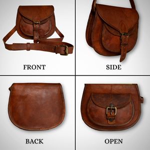 Women’s genuine leather <b>crossbody</b> sling bag, stylish lightweight shoulder <b>purse</b> for everyday casual use. - Product Image 2