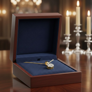 Colgante con forma floral de diamantes redondos reales de 0.25 TCW sin cadena |   Joyería de Oro con Diseño de Flores Agrupadas para Mujer, Regalo para Uso Diario - Product Image 4