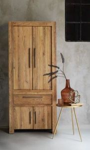 Modern <b>Rustic</b> Wooden <b>Wardrobe</b> for Living Room for a Stylish Bedroom Decor - Product Image 2