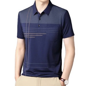 Summer New Men's Color Blocking Polo <b>Shirt</b> Pocket <b>Button</b> <b>Up</b> T-<b>shirt</b> Casual Slim Fit Comfortable <b>Short</b> <b>Sleeved</b> Breathable Top - Product Image 2