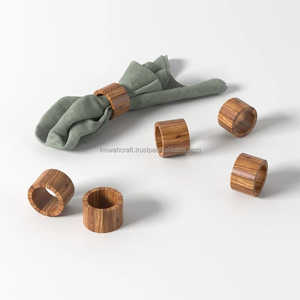 Stylish and Classic Wooden Napkin Rings Modern Traditional Tableware for Daily Use Special Events & Parties - Product Image 5