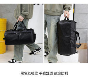 กระเป๋าออกกำลังกายหนัง PU พรีเมียม กันน้ำ พร้อมช่องใส่รองเท้าและช่องใส่ของเปียก สำหรับผู้ชายและผู้หญิง - Product Image 4