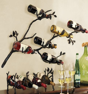 Soporte único para botellas de vino de metal estilo industrial con resorte en espiral para 3 botellas. Disponible a precios de mayorista. - Product Image 4