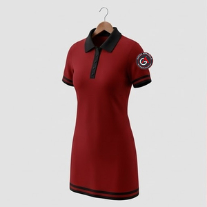 Delta Sorors Embroidery Women Fashion Dress | Red and White Custom logo Sorority Embroidered Ladies Custom Style <b>Top</b> - Product Image 3