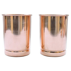 Verre en cuivre au design élégant, écologique, aux bienfaits ayurvédiques pour la santé, idéal pour la maison, les mariages, les hôtels et les fournitures. - Product Image 1