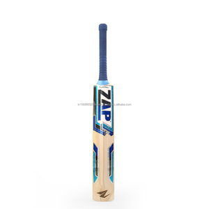 Bate de críquet ZAP Classic Platino de madera de sauce inglés, tamaño 3, perfil curvo indio, ligero y duradero, para edades de 8 a 12 años - Product Image 1