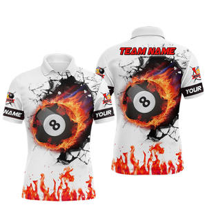 Chemise de billard respirante de qualité supérieure, grande taille, avec design personnalisé pour uniforme de club de snooker - Product Image 1