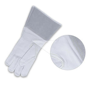 Gants de soudage TIG en cuir de chèvre et croûte de cuir de vache, résistants à l'abrasion et à la chaleur, pour travaux lourds, protection incendie, four et barbecue - Product Image 3