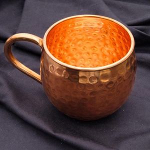Taza de Cobre Puro para Cóctel Moscow Mule con Asa de Latón Premium, Taza Vintage Hecha a Mano para Bebidas, Café o Cerveza para Cocina - Product Image 5