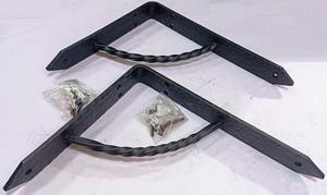 Support mural décoratif en fonte, finition noire poudrée - Product Image 3