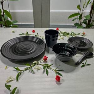 Vajilla Ecológica MIT Precision PGT Moldeada por Inyección: Tazas, Tazones, Cucharas y Platos - Negro - Product Image 3