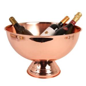 Cubo de hielo decorativo de metal premium para enfriar champán, vino y cerveza con elegante acabado de acero inoxidable. - Product Image 4