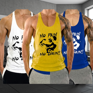 Débardeur de sport pour homme toutes saisons, style vintage, respirant, en maille tricotée, séchage rapide, 100 % coton, lavage en machine à l'avant - Product Image 2