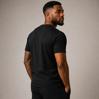 T-shirt à manches courtes noir pour homme Alpha Phi Alpha, coupe classique, col rond, jersey décontracté en coton, imprimé avec un motif de lettres sur le devant, OEM