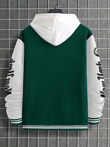 Modern Street Style Varsity Jacket – Premium Letterman Bomber Outerwear with Wool Blend Material, Ribbed Sleeves Warm and Comfo - Product Image 2